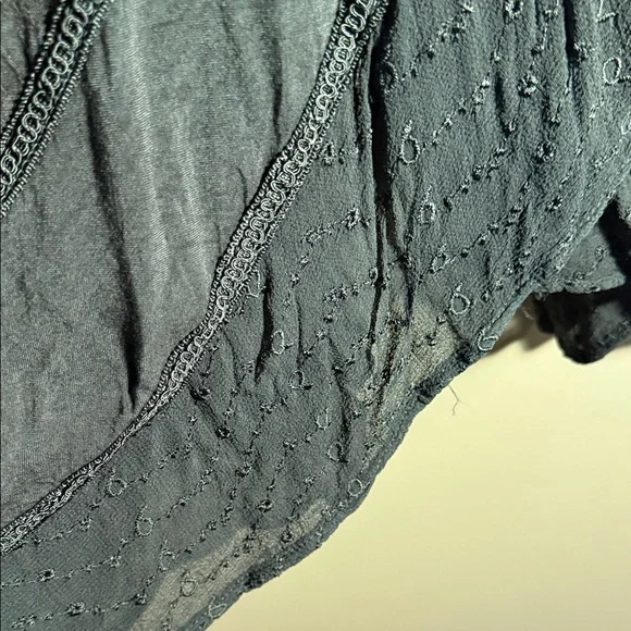 Advance Apparels Forest Green 🌳 Embroidered Boho Maxi Skirt with tie waist - Picture 9 of 10